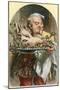 Bringing in the Boar's Head-Sir John Gilbert-Mounted Giclee Print