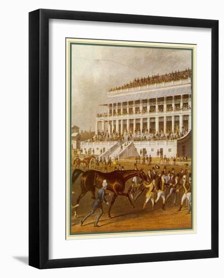 Bringing in the Derby Winner!-null-Framed Art Print