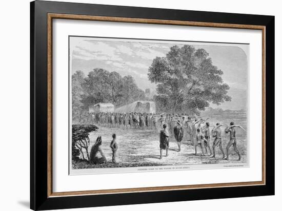 Bringing Ivory to the Wagons in South Africa-Thomas Baines-Framed Giclee Print