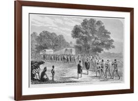 Bringing Ivory to the Wagons in South Africa-Thomas Baines-Framed Giclee Print