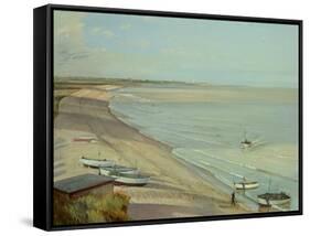 Bringing the Catch Ashore-Timothy Easton-Framed Stretched Canvas