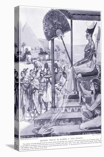Bringing Tribute to Ramses II (XIX Dynasty), C.1920-Joseph Ratcliffe Skelton-Stretched Canvas