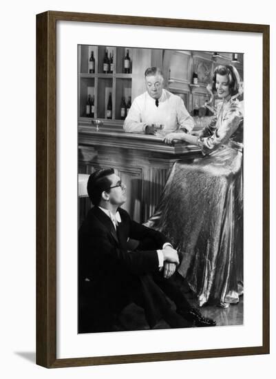 Bringing Up Baby, Cary Grant, Billy Bevan, Katharine Hepburn, 1938-null-Framed Photo