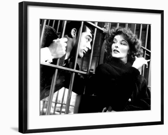 Bringing Up Baby, Cary Grant, Katharine Hepburn, 1938-null-Framed Photo