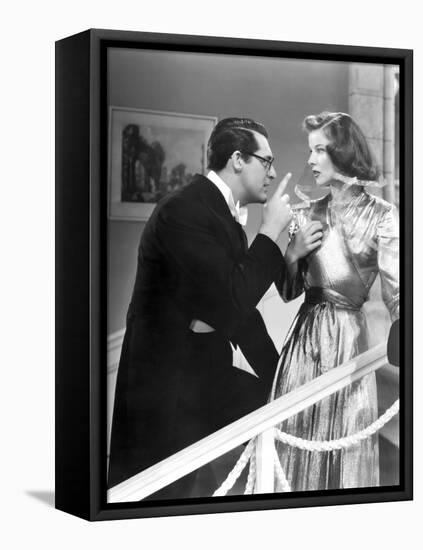 Bringing Up Baby, Cary Grant, Katharine Hepburn, 1938-null-Framed Stretched Canvas