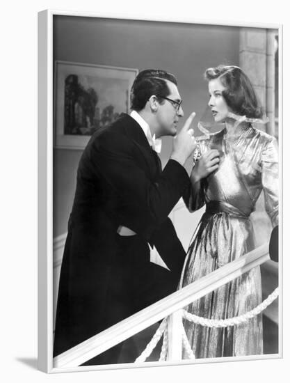 Bringing Up Baby, Cary Grant, Katharine Hepburn, 1938-null-Framed Photo