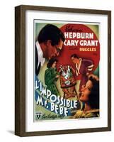 Bringing Up Baby, German Movie Poster, 1938-null-Framed Art Print