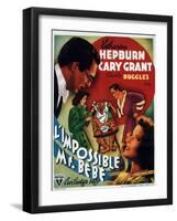 Bringing Up Baby, German Movie Poster, 1938-null-Framed Art Print