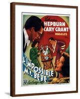 Bringing Up Baby, German Movie Poster, 1938-null-Framed Art Print