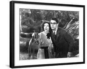 Bringing Up Baby, Katharine Hepburn, Cary Grant, 1938-null-Framed Photo