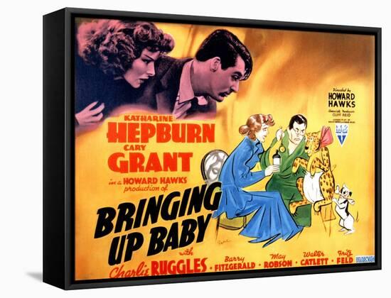 Bringing Up Baby, Katharine Hepburn, Cary Grant, 1938-null-Framed Stretched Canvas