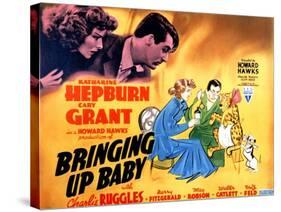 Bringing Up Baby, Katharine Hepburn, Cary Grant, 1938-null-Stretched Canvas