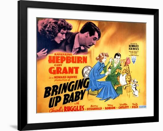 Bringing Up Baby, Katharine Hepburn, Cary Grant, 1938-null-Framed Art Print