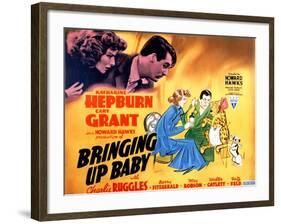 Bringing Up Baby, Katharine Hepburn, Cary Grant, 1938-null-Framed Art Print