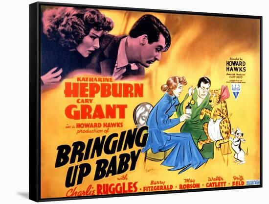Bringing Up Baby, Katharine Hepburn, Cary Grant, 1938-null-Framed Stretched Canvas