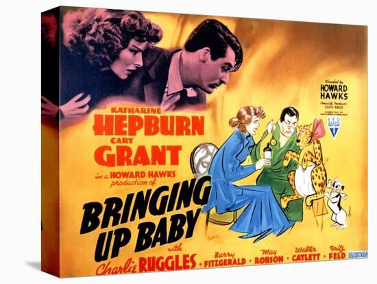 Bringing Up Baby, Katharine Hepburn, Cary Grant, 1938-null-Stretched Canvas