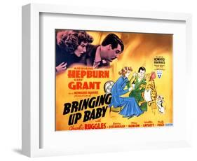 Bringing Up Baby, Katharine Hepburn, Cary Grant, 1938-null-Framed Art Print