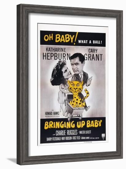 Bringing Up Baby, Katharine Hepburn, Cary Grant, 1938-null-Framed Art Print