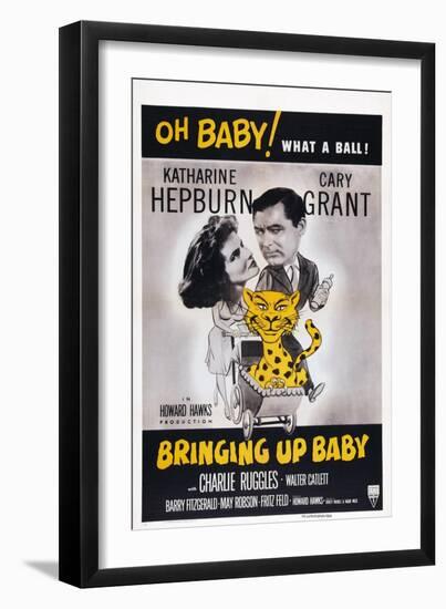 Bringing Up Baby, Katharine Hepburn, Cary Grant, 1938-null-Framed Art Print