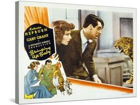 Bringing Up Baby, Katharine Hepburn, Cary Grant, 1938-null-Stretched Canvas