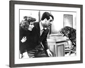 Bringing Up Baby, Katharine Hepburn, Cary Grant, Baby The Leopard, 1938-null-Framed Photo