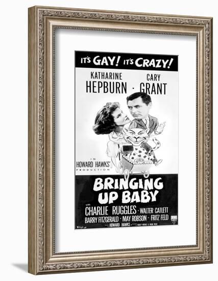 Bringing Up Baby - Movie Poster Reproduction-null-Framed Photo