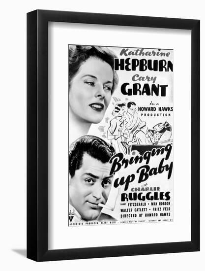 Bringing Up Baby - Movie Poster Reproduction-null-Framed Photo