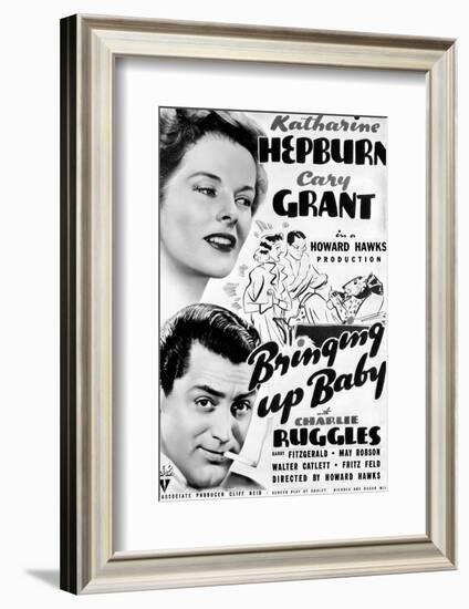 Bringing Up Baby - Movie Poster Reproduction-null-Framed Photo