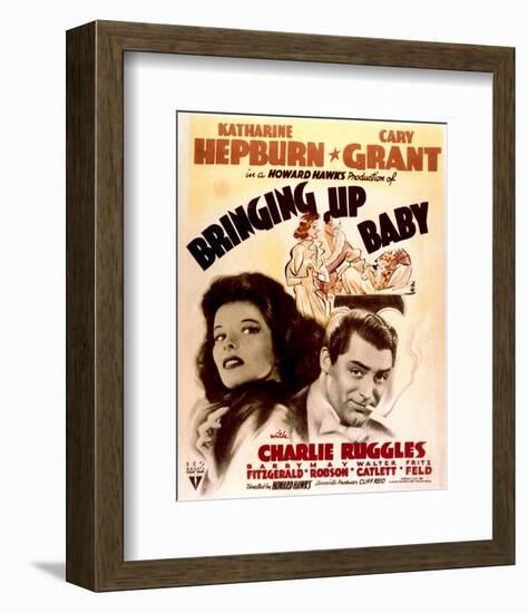 Bringing Up Baby - Movie Poster Reproduction-null-Framed Photo