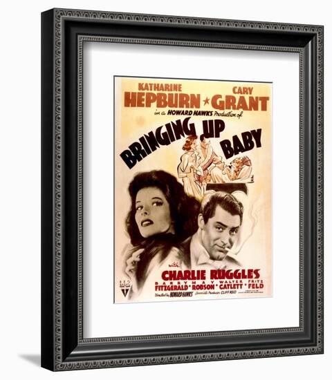 Bringing Up Baby - Movie Poster Reproduction-null-Framed Photo