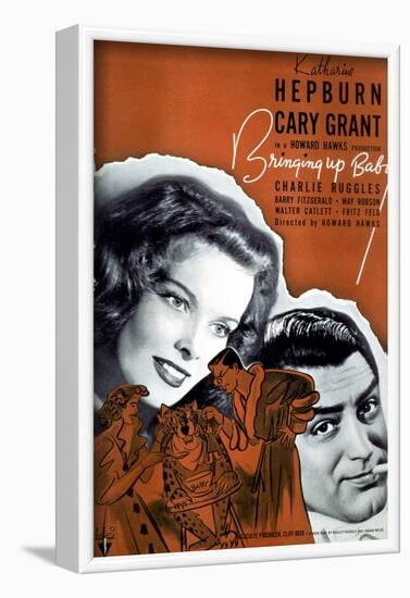 Bringing Up Baby - Movie Poster Reproduction-null-Framed Photo