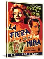 Bringing Up Baby, Spanish Movie Poster, 1938-null-Stretched Canvas