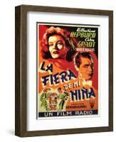 Bringing Up Baby, Spanish Movie Poster, 1938-null-Framed Art Print