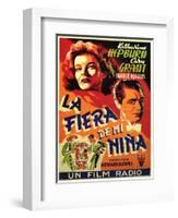 Bringing Up Baby, Spanish Movie Poster, 1938-null-Framed Art Print