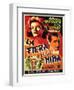 Bringing Up Baby, Spanish Movie Poster, 1938-null-Framed Art Print