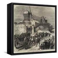 Bringing Up Ship Guns at the Buttes Montmartre, Paris-null-Framed Stretched Canvas