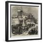 Bringing Up Ship Guns at the Buttes Montmartre, Paris-null-Framed Giclee Print