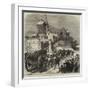 Bringing Up Ship Guns at the Buttes Montmartre, Paris-null-Framed Giclee Print