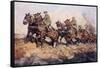 Bringing Up the Guns-H Septimus Power-Framed Stretched Canvas