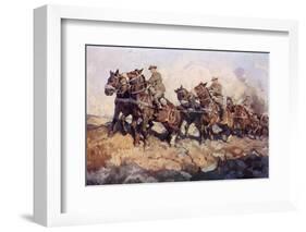 Bringing Up the Guns-H Septimus Power-Framed Photographic Print