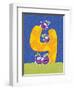 Brinjy 4-Blue Fish-Framed Art Print