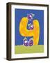 Brinjy 4-Blue Fish-Framed Art Print