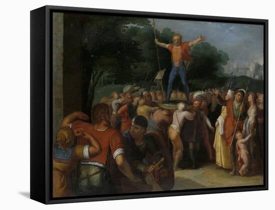 Brinno Raised Upon the Shield-Otto van Veen-Framed Stretched Canvas