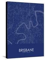 Brisbane, Australia Blue Map-null-Stretched Canvas