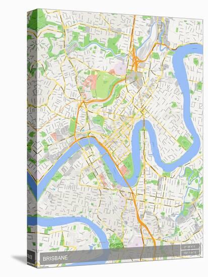 Brisbane, Australia Map-null-Stretched Canvas