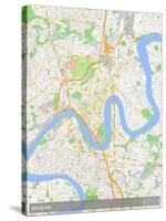 Brisbane, Australia Map-null-Stretched Canvas