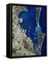 Brisbane, Australia, Satellite Image-PLANETOBSERVER-Framed Stretched Canvas