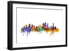 Brisbane Australia Skyline-Michael Tompsett-Framed Art Print