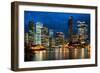 Brisbane city skyline after dark, Brisbane, Queensland, Australia, Pacific-Andrew Michael-Framed Photographic Print