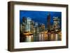 Brisbane city skyline after dark, Brisbane, Queensland, Australia, Pacific-Andrew Michael-Framed Photographic Print